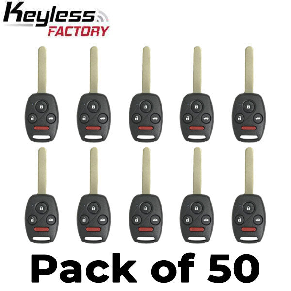 50 x 2006-2013 Acura / Honda Civic / 4-Button Remote Head Key / N5F-S0084A (AFTERMARKET) (Bundle of 50)