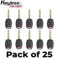 25 x 2008-2014 Honda Acura / 4-Button Remote Head Key / MLBHLIK-1T / (AFTERMARKET) (Bundle of 25)
