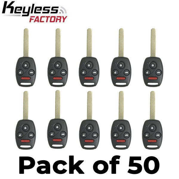 50 x 2008-2014 Honda Acura / 4-Button Remote Head Key / MLBHLIK-1T / (AFTERMARKET) (Bundle of 50)