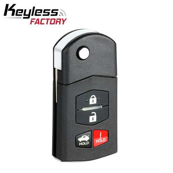 2009-2010 Mazda 6 / 4-Button Flip Key / PN: 4238A-41525 / 5WK43451E (AFTERMARKET)
