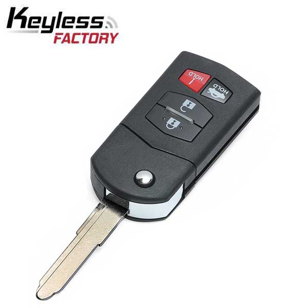 2009-2010 Mazda 6 / 4-Button Flip Key / PN: 4238A-41525 / 5WK43451E (AFTERMARKET)