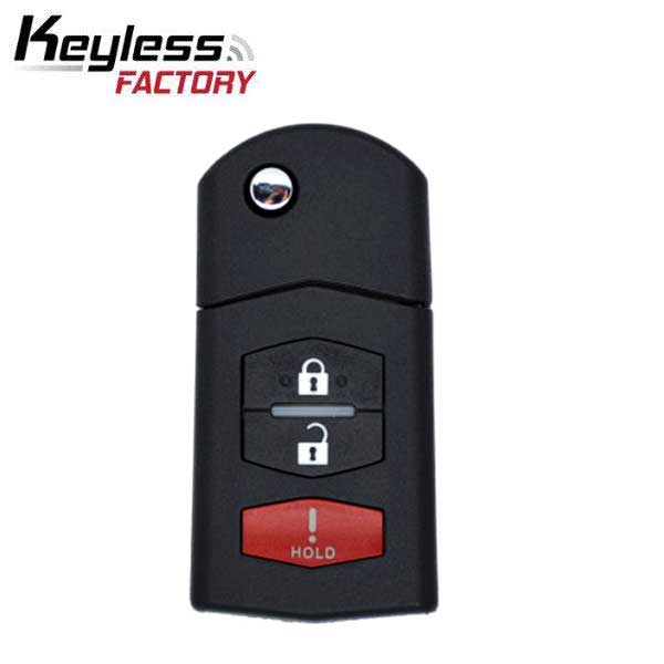 2004-2008 Mazda 6 / RX8 / 3-Button Flip Key / PN: GP7A-67-5RYB / KPU41788 (AFTERMARKET)