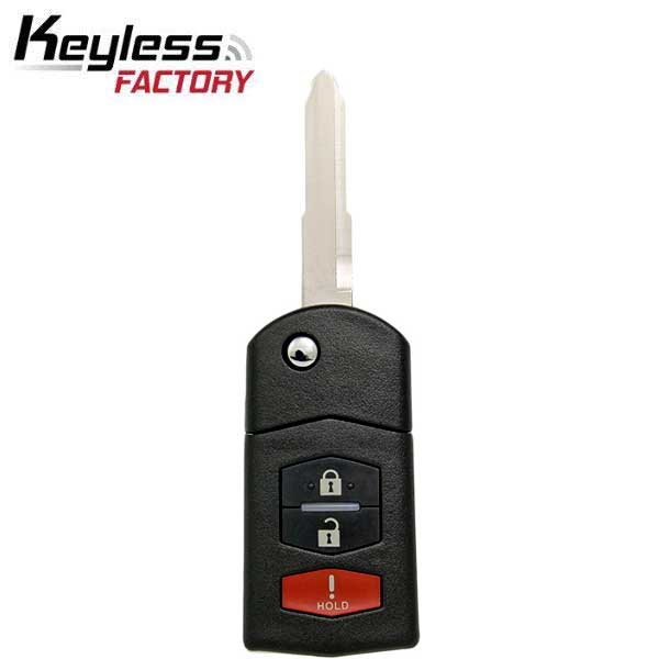 2004-2008 Mazda 6 / RX8 / 3-Button Flip Key / PN: GP7A-67-5RYB / KPU41788 (AFTERMARKET)