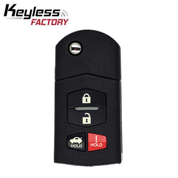 2004-2011 Mazda 6 / RX8 / 4-Button Flip Key / PN: GP7A-67-5RYB / KPU41788 (AFTERMARKET)