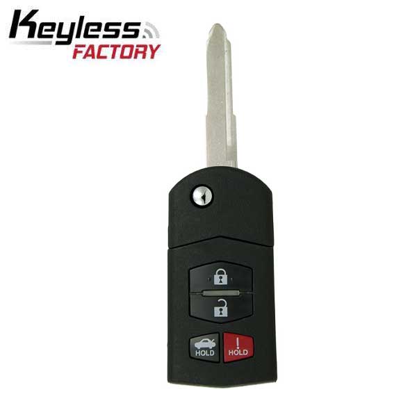 2004-2011 Mazda 6 / RX8 / 4-Button Flip Key / PN: GP7A-67-5RYB / KPU41788 (AFTERMARKET)