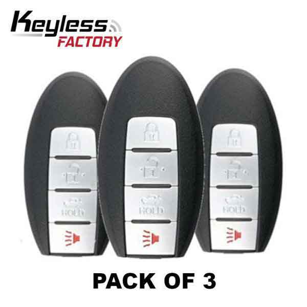 3 x 2013-2016 Nissan / Infiniti / 4-Button Smart Key / PN: 285E3-3TP0A / KR5S180144014 / IC 014 (Bundle of 3)