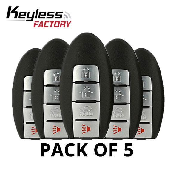5 x 2007-2015 Nissan / Infiniti 4-Button Smart Key / KR55WK49622 / KR55WK48903 (AFTERMARKET) (Pack of 5)