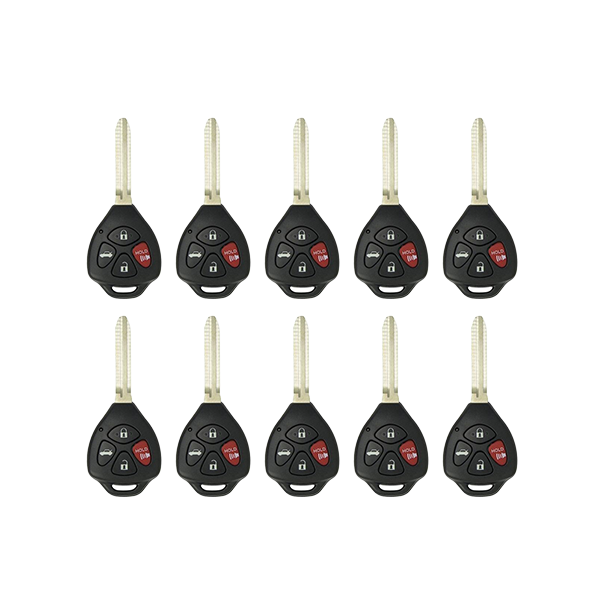 10 x 2008-2012 Toyota Avalon / Corolla / 4-Button Remote Head Key / GQ4-29T / (AFTERMARKET) (BUNDLE OF 10)