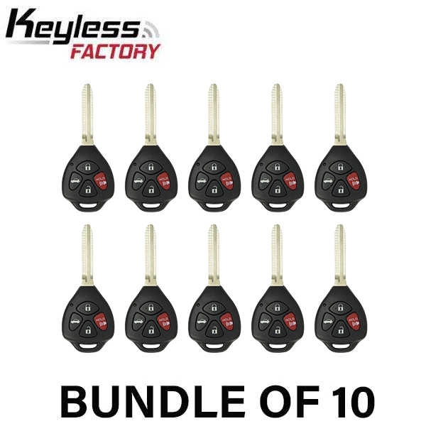 10 x 2008-2012 Toyota Avalon / Corolla / 4-Button Remote Head Key / GQ4-29T / (AFTERMARKET) (BUNDLE OF 10)
