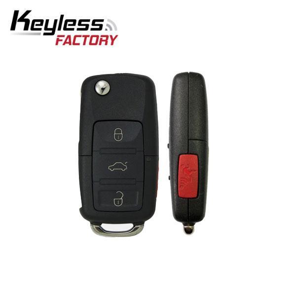 2005-2011 Volkswagen / 4-Button Flip Key / PN: NBG92596263 / 1K0959753P / 315 MHz (AFTERMARKET)