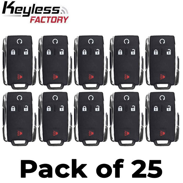 25 x 2014-2019 Chevrolet / GMC / 4-Button Keyless Entry Remote / PN: 22881480 / M3N32337100 (AFTERMARKET) (Bundle of 25)
