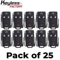 25 x 2014-2019 Chevrolet / GMC / 4-Button Keyless Entry Remote / PN: 22881480 / M3N32337100 (AFTERMARKET) (Bundle of 25)