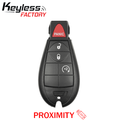 2009-2020 Jeep Chrysler Dodge / 4-Button Fobik Key / PN: 05026886AI / IYZ-C01C / Keyless Go Fobik (AFTERMARKET)