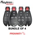 4 x 2008-2019 Chrysler Dodge VW Jeep / Bundle of Fobik Keys / PN: 56046734AH / IYZ-C01C / Keyless Go Fobik (BUNDLE OF 4)