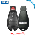 2008-2014 Dodge Challenger Charger / 4-Button Fobik Key / PN: 56046695AM / IYZ-C01C / Keyless Go Fobik (OEM)