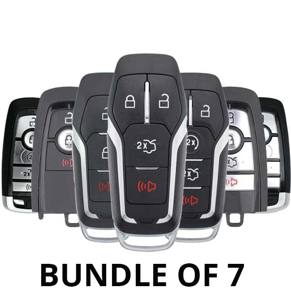 7 x 2013-2020 Ford / 3/4/5-Button Smart Keys / A2C31243800 / A2C93142300 / A2C31243300 / A2C93142600 (Bundle of 7)