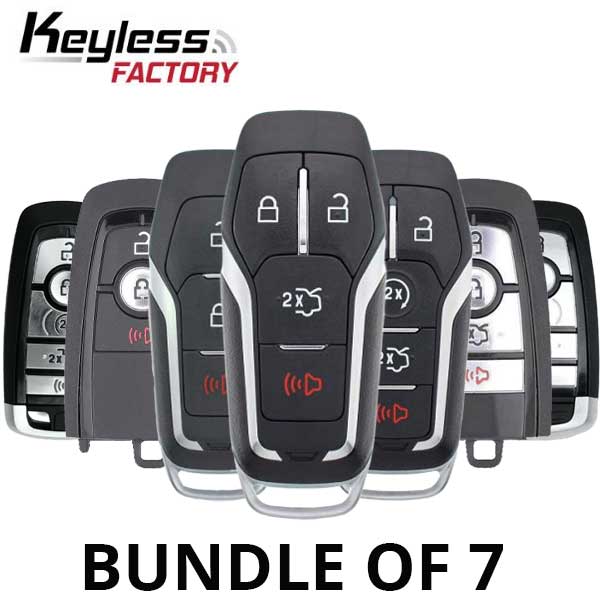 7 x 2013-2020 Ford / 3/4/5-Button Smart Keys / A2C31243800 / A2C93142300 / A2C31243300 / A2C93142600 (Bundle of 7)