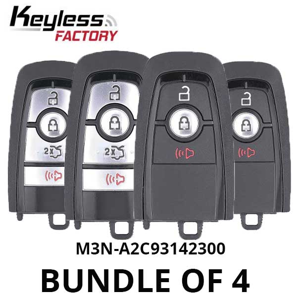 4 x 2017-2022 Ford / 3- & 4-Button Smart Keys / M3N-A2C93142300 (BUNDLE OF 4)