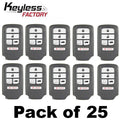 25 x 2016-2021 Honda Civic / 5-Button Smart Key / PN: 72147-TBA-A11 / KR5V2X (AFTERMARKET) (Bundle of 25)