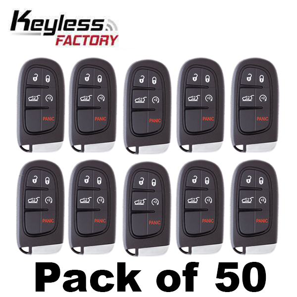 50 x 2014-2021 Jeep Cherokee / 5-Button Smart Key / GQ4-54T (AFTERMARKET) (Bundle of 50)