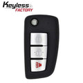 2014-2019 Nissan Rogue / 3-Button Flip Key / PN: 28268-4BA1A / CWTWB1G767 / (AFTERMARKET)