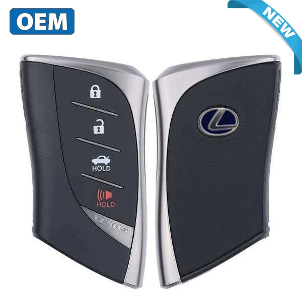 2018-2021 Lexus LC500 / 4-Button Smart Key / PN : 89904-11190 / HYQ14FBF-0440 (Hybrid Blue Logo) (OEM)