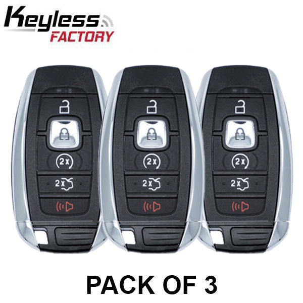 3 x 2017-2022 Lincoln Continental MKC MKZ Navigator / 5-Button Smart Key / PN: 164-R8154 / M3N-A2C940780 (AFTERMARKET) (