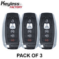 3 x 2017-2022 Lincoln Continental MKC MKZ Navigator / 5-Button Smart Key / PN: 164-R8154 / M3N-A2C940780 (AFTERMARKET) (