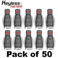 50 x 1997-2014 Mercedes Benz / 4-Button Fobik Key / IYZ-3312 / 315 MHz (Double Battery) (AFTERMARKET) (Bundle of 50)