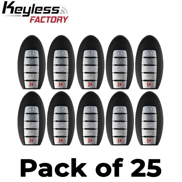 25 x 2013-2015 Nissan Maxima / Altima / 5-Button Prox Smart Key / PN: 285E3-3TP5A / KR5S180144014 / IC 014 (AFTERMARKET)