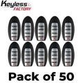 50 x 2016-2018 Infiniti / Nissan / 5-Button Smart Key / PN: 285E3-4RA0B / KR5S180144014 / (IC 204) (AFTERMARKET) (Bundle