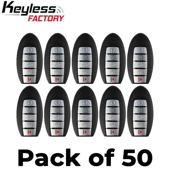 50 x 2016-2018 Infiniti / Nissan / 5-Button Smart Key / PN: 285E3-4RA0B / KR5S180144014 / (IC 204) (AFTERMARKET) (Bundle