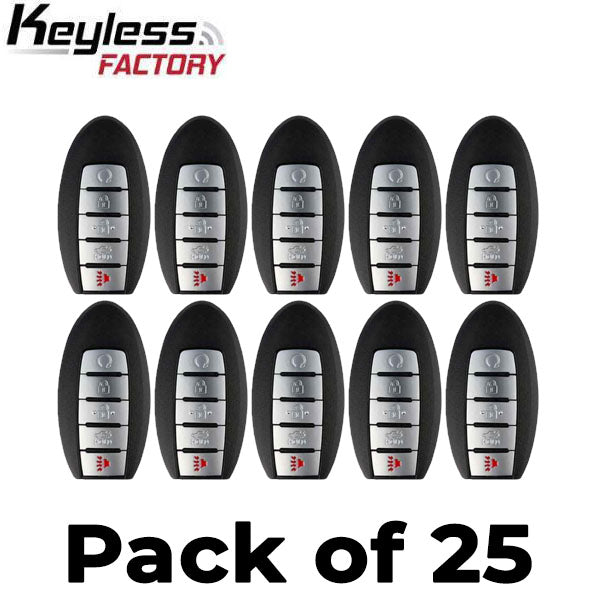25 x 2016-2018 Infiniti / Nissan / 5-Button Smart Key / PN: 285E3-4RA0B / KR5S180144014 / (IC 204) (AFTERMARKET) (Bundle
