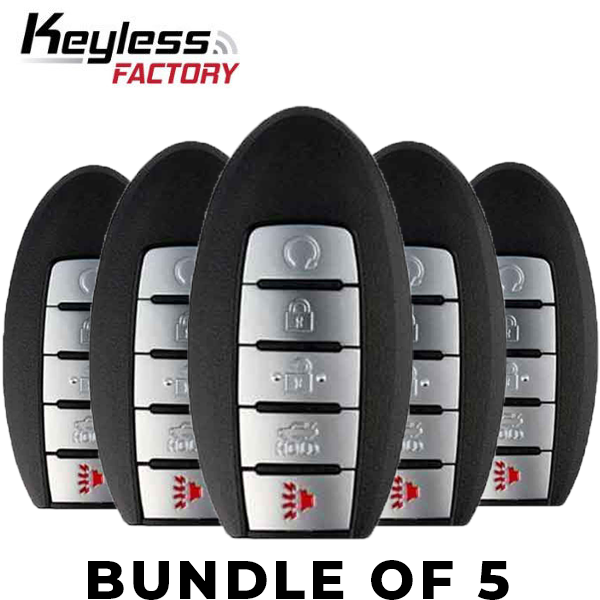 5 x 2016-2018 Infiniti / Nissan / 5-Button Smart Key / KR5S180144014 / (IC 204) (BUNDLE OF 5)