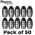 50 x 2013-2019 Nissan Sentra / Versa / Leaf / 4-Button Smart Key / PN: 285E3-3SG0D / CWTWB1U840 (AFTERMARKET) (Bundle of