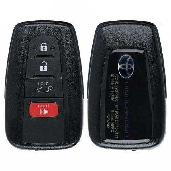 2020-2022 Toyota Highlander Hybrid / 4-Button Smart Key / PN: 8990H-0E030 / HYQ14FBC-0351 (Blue Hybrid Logo) (OEM)