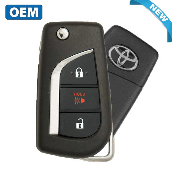 2017-2018 Toyota Corolla / 3-Button Remote Flip Key / PN: 89070-12C20 / HYQ12BFB (H CHIP) (OEM)