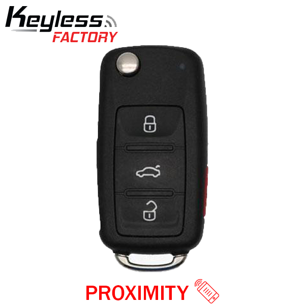 2004-2008 Volkswagen Touareg / 4-Button Flip Key / PN: 3D0-959-753-T / KR55WK45032 / PROX / 315 MHz (AFTERMARKET)