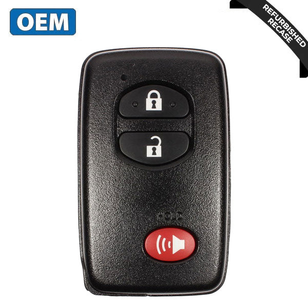 2008-2014 Toyota / 3-Button Smart Key / PN: 89904-0R060 / HYQ14AAB (OEM Recase) (E-Board)