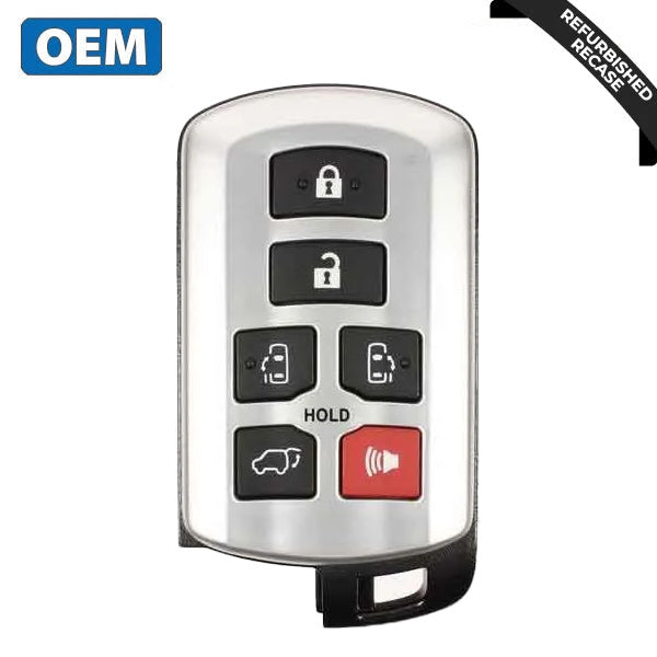 2011-2018 Toyota Sienna / 6-Button Smart Key / PN: 89904 08010 / HYQ14ADR (OEM Recase)