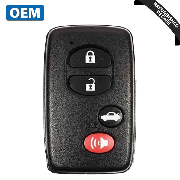 2007-2013 Toyota / 4-Button Smart Key / PN: 89904-06130 / HYQ14AAB-3370 (OEM Recase)