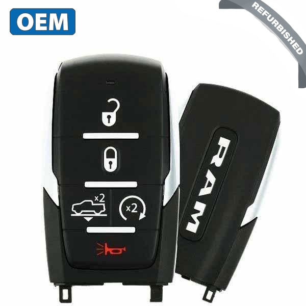 2019-2023 Ram 1500 Pickup / 5-Button Smart Key / PN: 68291690AE / OHT-4882056 / w/ Air Suspension / Silver Stripe (OEM R