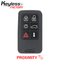 2007-2018 Volvo / 6-Button Smart Key / PN: 30659498 / KR55WK49266 / Keyless Drive / 434 MHz (AFTERMARKET)