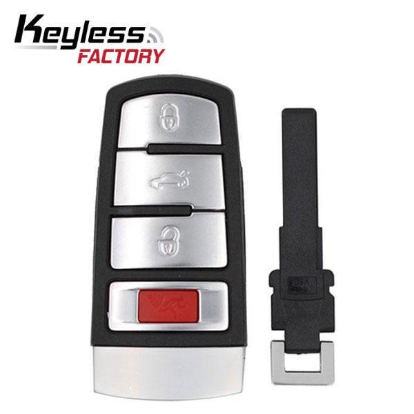3 x 2006-2015 Volkswagen CC Passat / 4-Button Smart Key / PN: HLO 3C0 959 752 N / NBG009066T (Pack of 3)