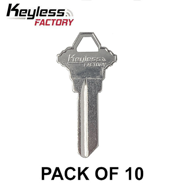SC1-N Nickel Finish Schlage Key Blanks (10 PACK) (AFTERMARKET)