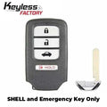 2013-2022 Honda / 4-Button Smart Key SHELL for KR5V1X, KR5V44, KR5T44 (AFTERMARKET)