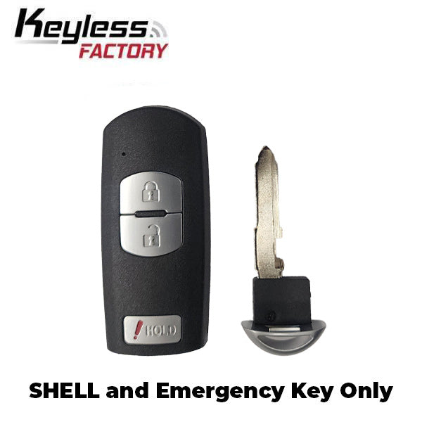 2010-2019 Mazda / 3-Button Smart Key SHELL / WAZSKE13D01 WAZSKE13D02 (AFTERMARKET)