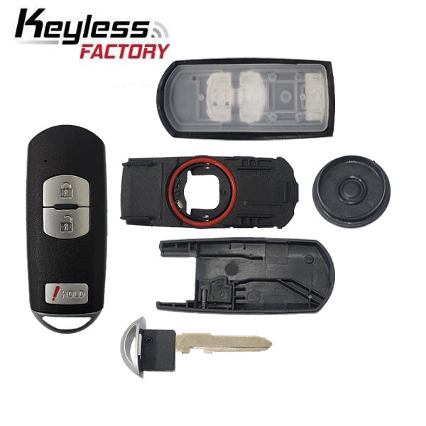 2010-2019 Mazda / 3-Button Smart Key SHELL / WAZSKE13D01 WAZSKE13D02 (AFTERMARKET)