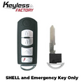 2010-2019 Mazda / 4-Button Smart Key SHELL / WAZSKE13D01 WAZSKE13D02 (AFTERMARKET)