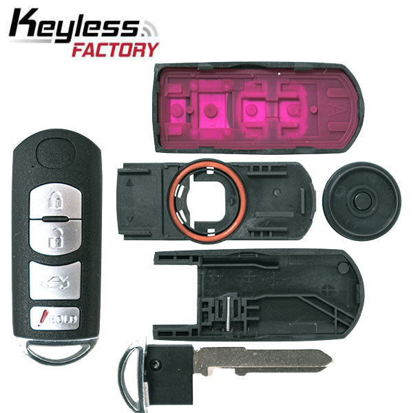2010-2019 Mazda / 4-Button Smart Key SHELL / WAZSKE13D01 WAZSKE13D02 (AFTERMARKET)